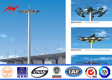 Китай Гальванизированная рука двойных восьмиугольная высокая фонарного столба рангоута одиночная/тройки для стадиона поставщик