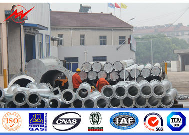Китай 12 м распределительный столб оцинкованный электрический стальной силовой столб перекрестная рука поставщик
