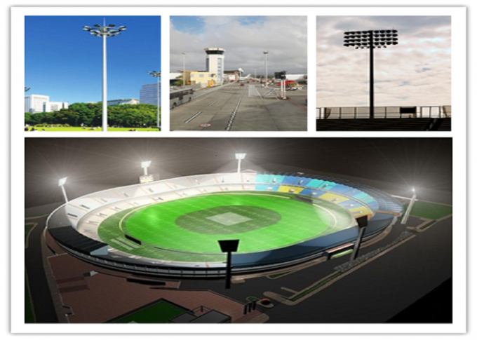 Футбола стадиона таможни 25m рангоут светлое Поляк полигонального высокий для морского порта 0