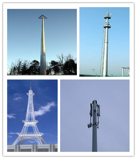 Башня Поляка стальной антенны телекоммуникаций клетчатой Mono для сообщения, ISO 9001 0