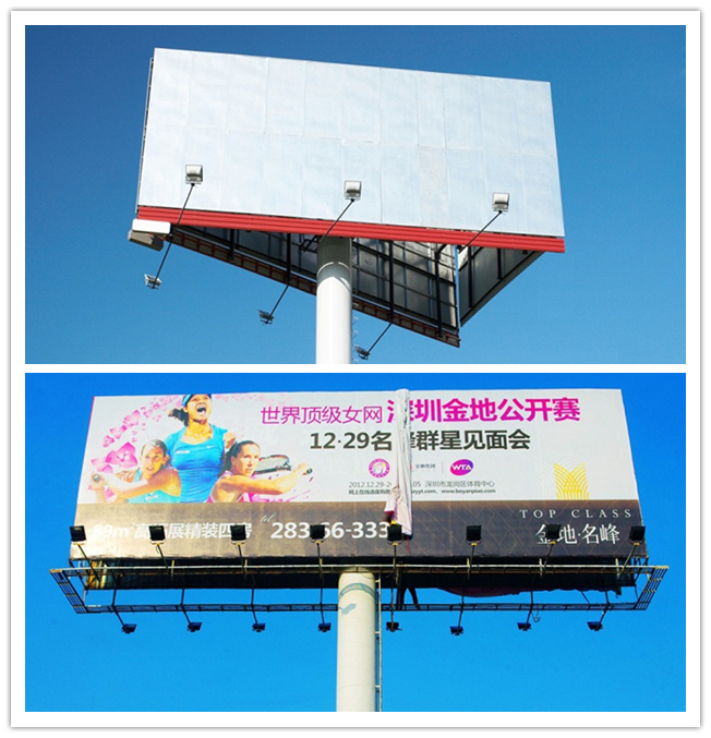 Гальванизированная афиша стальной Мулти обочины цвета на открытом воздухе рекламируя высоту 3М 2