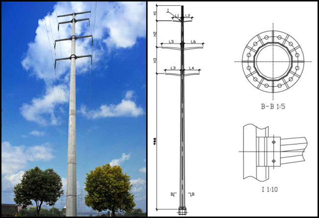 Стандарт 1250 гальванизирования толщины ASTM A123 Поляка электричества 5mm высоты Дэн 15M конический 0