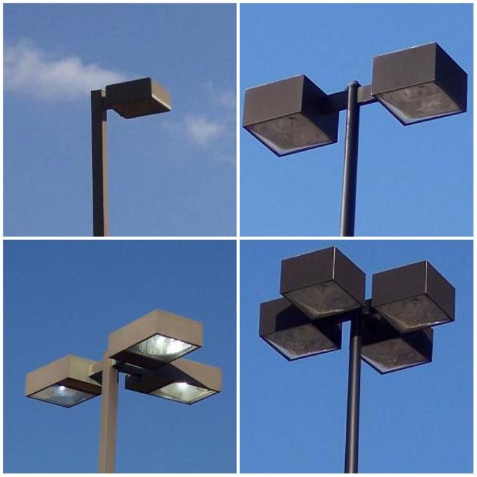 Восьмиугольные на открытом воздухе фонарные столбы улицы 5М до 15М с изогнутой спицей двойника Дя 60мм 0