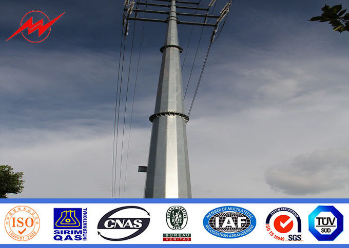 Традиционная стандартная опора линии электропередач 69КВ электрической стали для надземной линии проекта 9