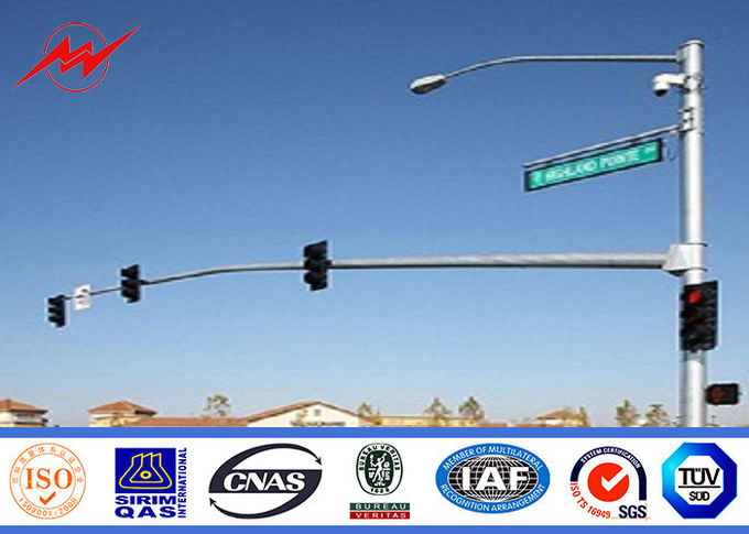 Знаки контроля над трафиком 132КВ фонарного столба 5-15м улицы литого алюминия подгоняли цвет 0
