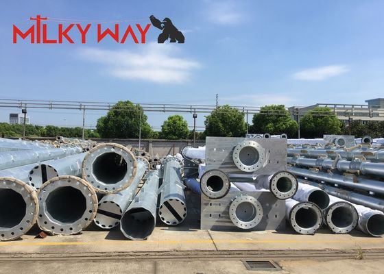 Китай 14-21 м оцинкованные стальные полюсы электропередачи для коммунальных линий поставщик