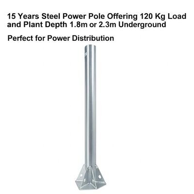 Качество  15 Years Warranty Steel Power Pole with 120 Kg Load Capacity and 1.8m or 2.3m Plant Depth for Power Distribution Фабрика