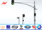 Знаки светофора таможни 4.5m гальванизированные высотой с одиночным кронштейном поставщик