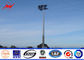 Гальванизированный восьмиугольный 45М высокий фонарный столб рангоута с траверсой кронштейна платформы для освещения стадиона поставщик
