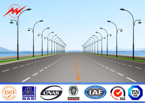 погружение degisn Поляка уличного света высоты 6M-12M горячее гальванизировало поверхность