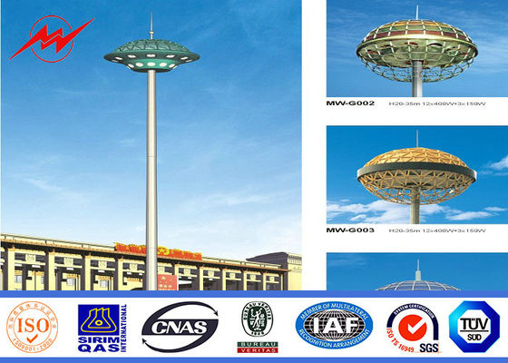 подгонянное 30m Q345 гальванизировали высокий рангоут Поляк с поднимаясь системами