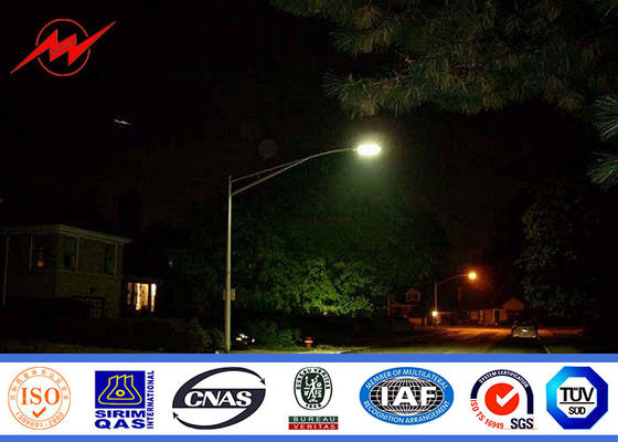 погружение двойной рукоятки 12m горячее гальванизировало стальной полюс для уличного света