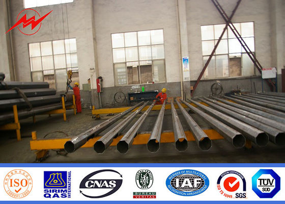 погружение одиночной рукоятки 8m горячее гальванизировало стальной полюс для освещения подъездной дороги