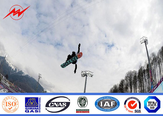 освещение площади полюса рангоута 25m concial высокое с поднимаясь системой