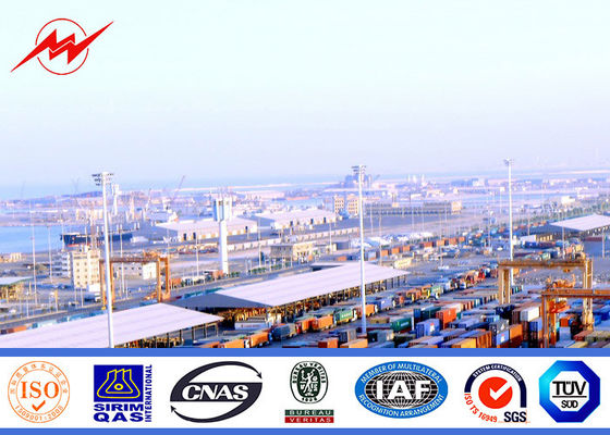 освещение спортивного центра полюса рангоута 35m полигональное высокое с поднимаясь системой