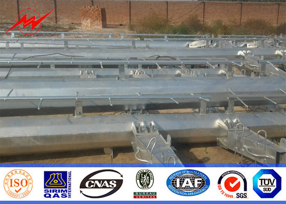 Горячее погружение galvnaized высота Поляка электричества 8m для передающей линии 132KV