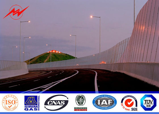 толщина полюса 8mm 3.5mm гальванизировала стальное Поляк для света хайвея улицы