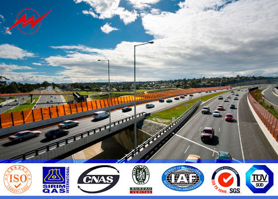 толщина полюса 8mm 3.5mm гальванизировала стальное Поляк для света хайвея улицы