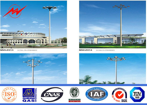 Круглый рангоут Поляк картины 60M высокий с поднимаясь системой для освещения площади