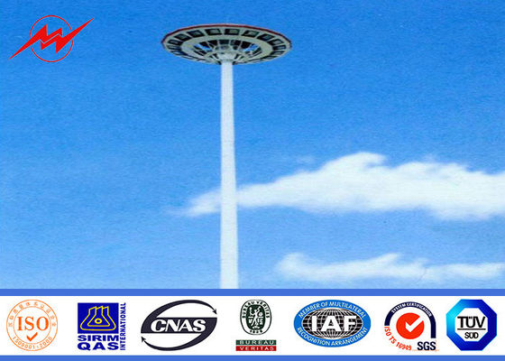 Гальванизированный сплющенный фонарный столб рангоута 30м высокий, жилые на открытом воздухе фонарные столбы