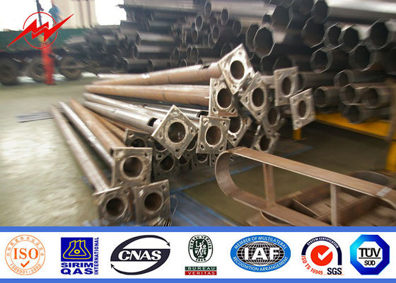 Гальванизированный сплющенный фонарный столб рангоута 30м высокий, жилые на открытом воздухе фонарные столбы