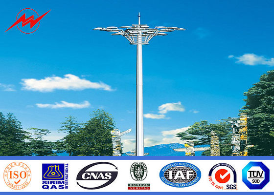 Золотистое освещение Poles рангоута цвета 15m сваривая высокое для авиапорта/школы/вилл