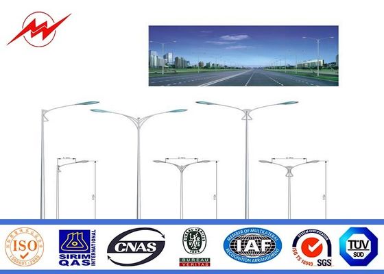 Напольные гальванизированные стальные уличные светы Poles общего назначения Poles с двойной рукояткой