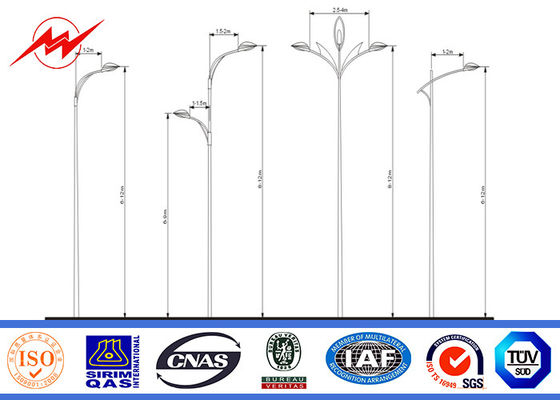 Толщина IP 65 4mm светлых Poles подъездной дороги 10m анти- ржавчины Multi, котор встали на сторону стальная