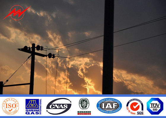 Толщиной 3 мм высокое напряжение 220кВ восьмиугольные оцинкованной стальной полюс