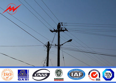 Круглое сплющенное полигональное гальванизированное стальное Поляк для электрической передачи