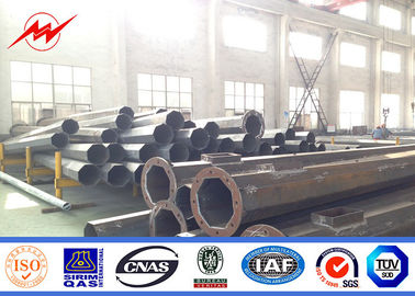 Круглое сплющенное полигональное гальванизированное стальное Поляк для электрической передачи