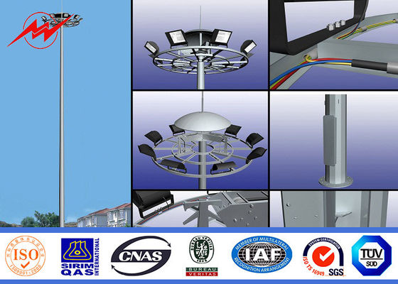 3 фонарный столб рангоута разделов 5мм 35М ХДГ высокий с скоростью ветра 30м/с 6 ламп