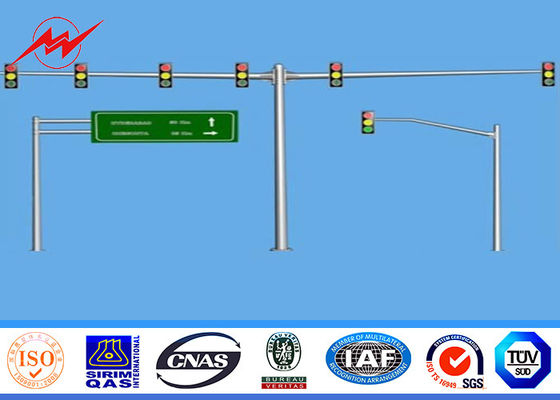 толщина Поляка 3mm уличного света движения 6m одиночным гальванизированная кронштейном