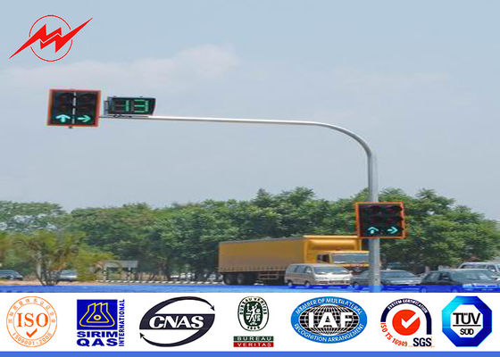 толщина Поляка 3mm уличного света движения 6m одиночным гальванизированная кронштейном