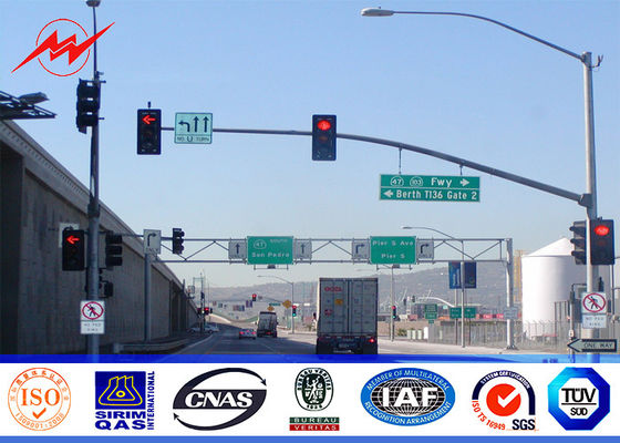 светофор Поляк полиэфира знака уличного движения скоростного шоссе взморья 4m с двойным кронштейном