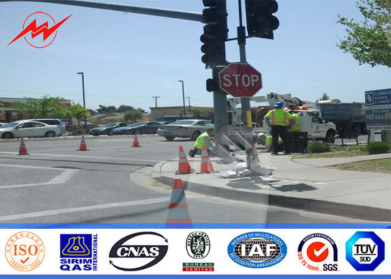 светофор Поляк полиэфира знака уличного движения скоростного шоссе взморья 4m с двойным кронштейном