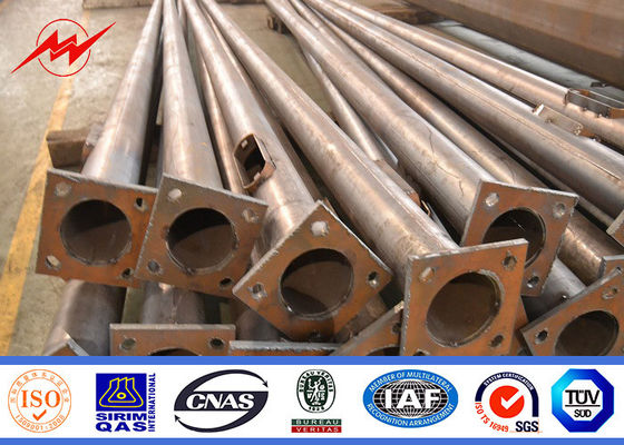 Фонарные столбы улицы снадарта Международной организации стандартизации солнечные, трубчатый стальной подгонянный цвет поляка 6-15м