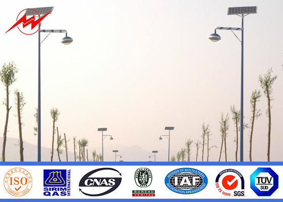 Восьмиугольной солнечной двойной гальванизированный рукояткой уличный свет Poles с фланцом