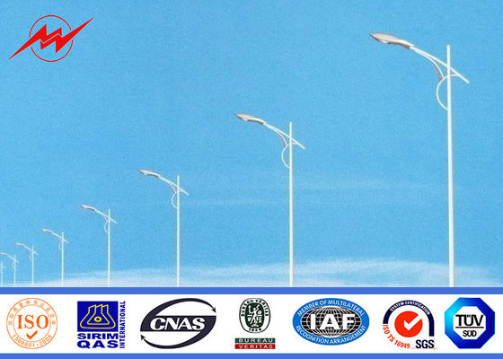 ISO Poles уличного света 10m аттестует гальванизирование горячего погружения Q235