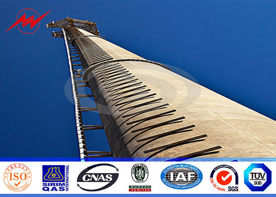 100 лестницы футов типа гальванизированной Монополе башни фланца клетки для рангоутов мобильного телефона