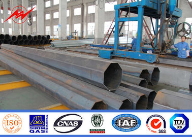 Опора линии электропередач распределения 69kv 55ft стальная с Galvaniztion и битумом