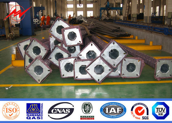 2.75мм 5-6м Led Street Light Pole Hot Dip Galanization Steel For Airport Seaport Plaza Стадион