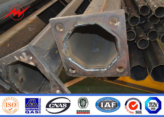 2.75мм 5-6м Led Street Light Pole Hot Dip Galanization Steel For Airport Seaport Plaza Стадион