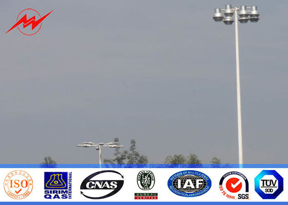 4 фонарный столб рангоута разделов 10мм 40М ХДГ высокий с скоростью ветра 30м/с 55 ламп