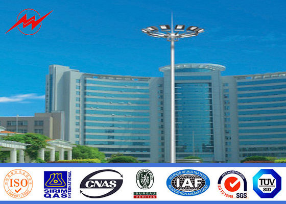 Подгонянный футбола стадиона 50м поляк освещения башни рангоута полигонального высокий для футбольного стадиона с 40 светами