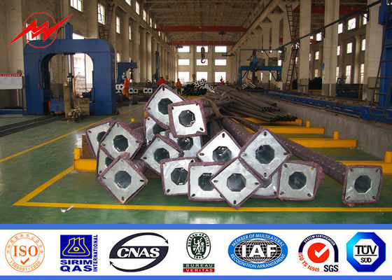 Гальванизированное С500МК изогнуло фонарные столбы улицы 9М восьмиугольные средние прикрепленные на петлях с толщиной 4мм