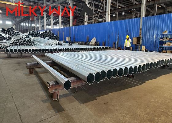 Настройка высоты установки оцинкованный стальной столб с застегнутой базовой пластиной и якорным болтом