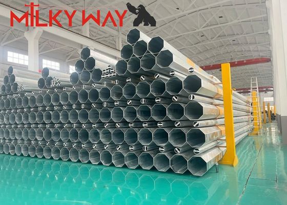 15M 8KN Gr65 Стальной трубчатый столб для Африканского рынка с сертификацией BV и толщиной стенки 3 мм
