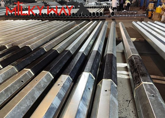 3.8мм 7.2мм 9мм 11м Малайзия hop dip galvanisation стальные электрические столбы с FRP