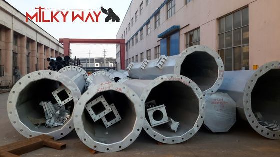 Стальной силовой столб 3.5м-15м для уличного освещения с коническими и многогранными вариантами